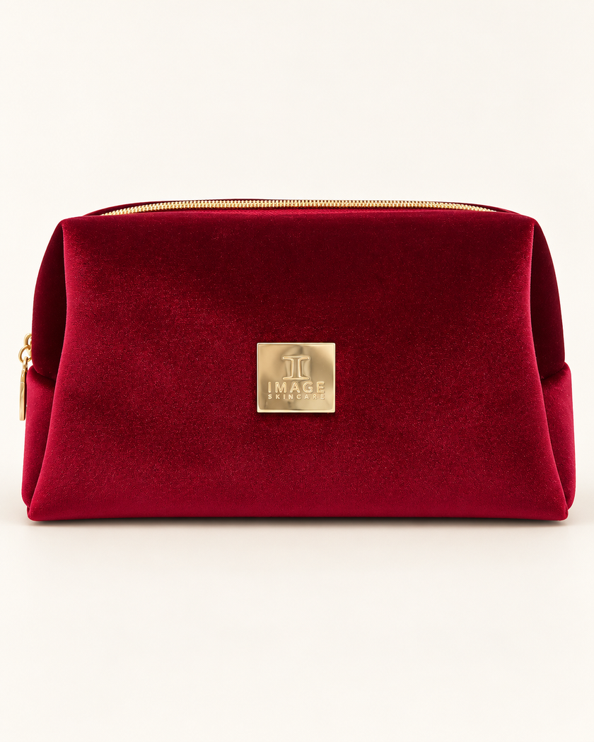 IMAGE Kosmetiktasche Samt Burgundy